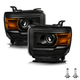 VehicleAid Projector Headlights For 2015-2019 GMC Sierra 2500HD